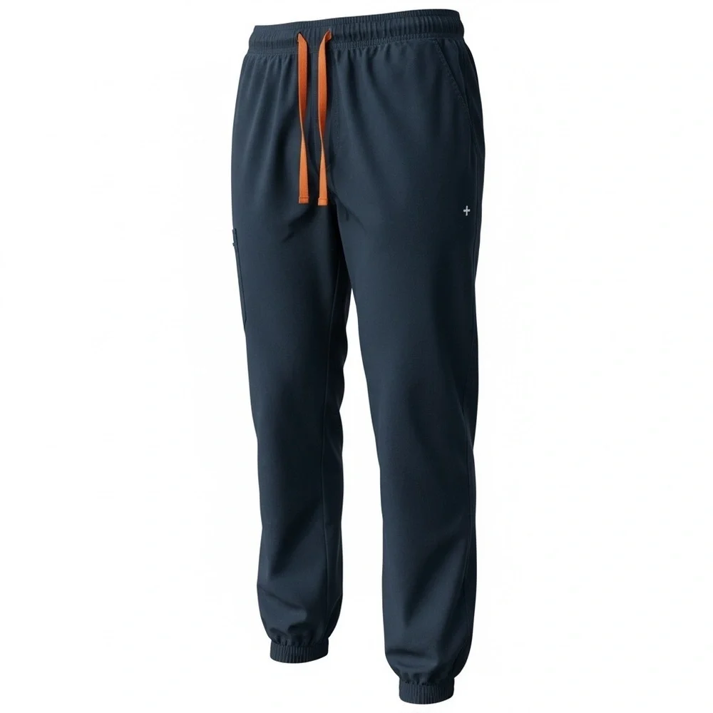 Figs Joggers Zamora  Dark teal with Bright Orange Drawstring 4XL